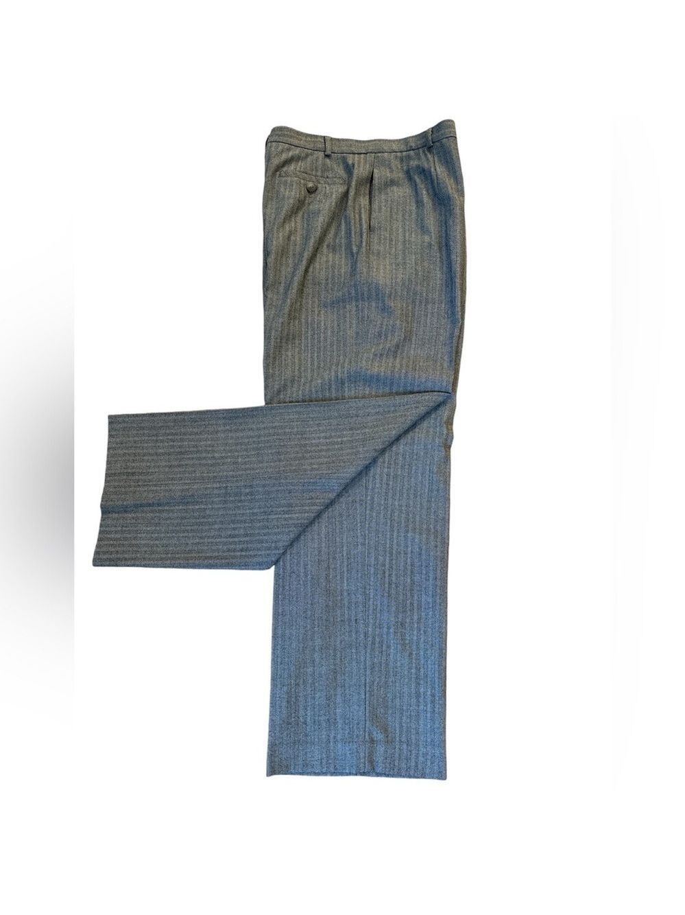 ITALIAN WOOL CLASSIC BLACK & WHITE HERRINGBONE TROUSER PANT TALBOTS PLUS SIZE 14